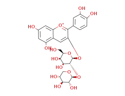cyanidin 3-β-D-xylopyranosyl-(1→2)-β-D-galactopyranoside