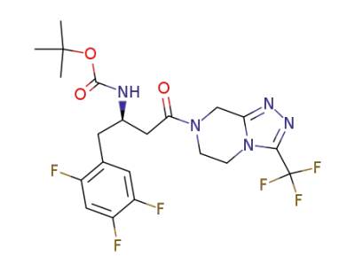 (R)-tert-butyl 4-oxo-4-(3-(trifluoromethyl)-5,6-dihydro-[1,2,4]triazolo[4,3-a]pyrazin-7(8H)-yl)-1-(2,4,5-trifluorophenyl)butan-2-ylcarbamate