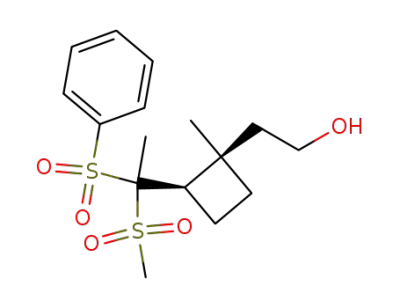 (1RS,2RS)-2-{1-methyl-2-[1-(methylsulfonyl)-1-(phenylsulfonyl)ethyl]cyclobutyl}ethanol